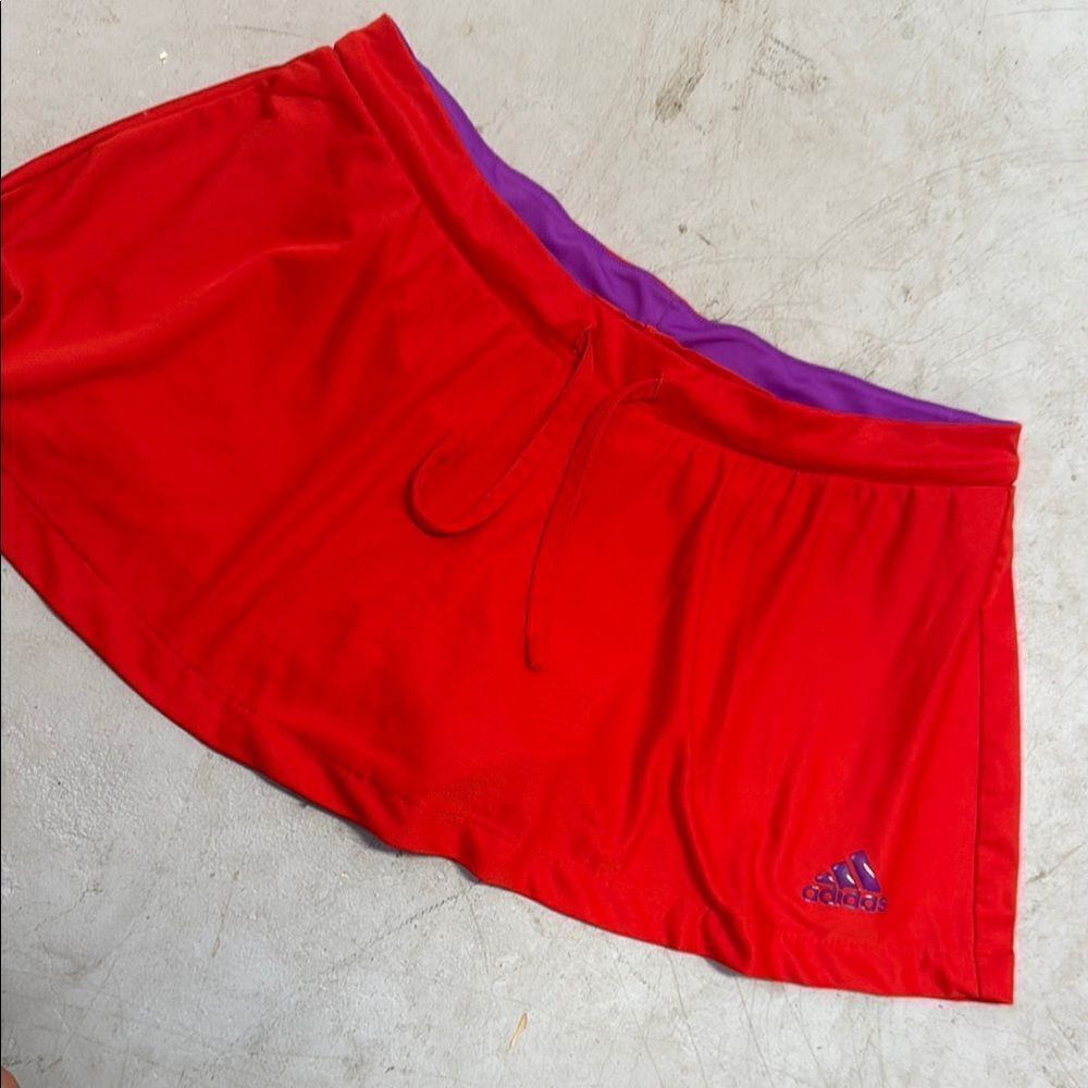 Adidas Red Skirt with Purple Trim - NWOT - Size Medium Attached Shorts